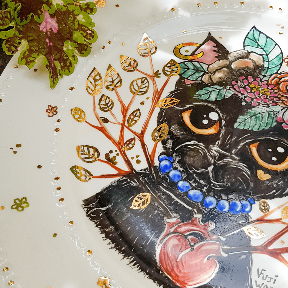 02 - Prato de jantar - Faces Frida Catlo - c_ ouro-1